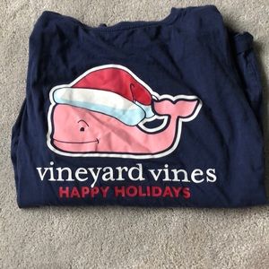 Dark Blue Vineyard Vines Christmas Shirt